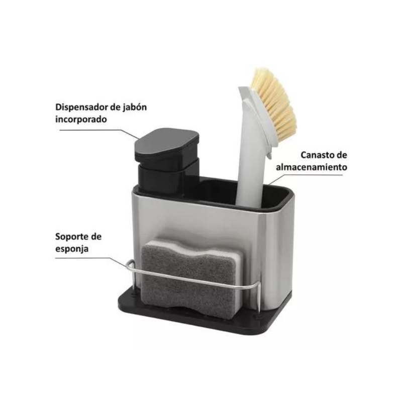 Organizador Dispensador De Lavaloza Lavaplatos 3 En 1